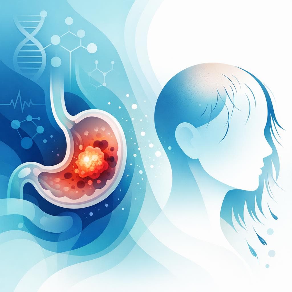 Medical illustration for Is Hair Loss a Symptom of Stomach Cancer? - Persly Health Information