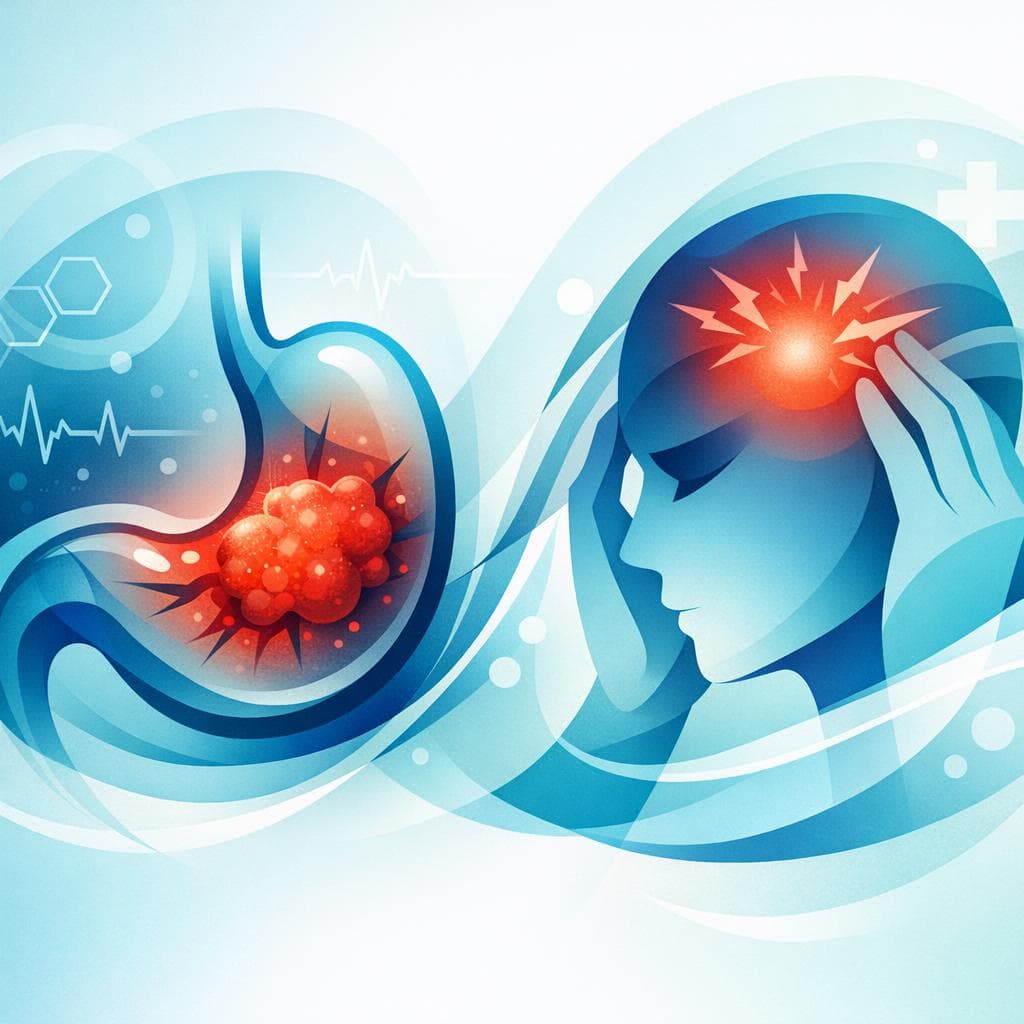 Medical illustration for Is Headache a Symptom of Stomach Cancer? - Persly Health Information