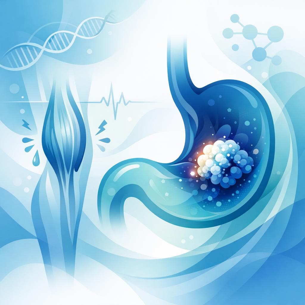 Medical illustration for Muscle Weakness in Stomach Cancer: Causes & Care - Persly Health Information