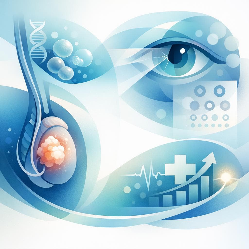 Medical illustration for PubMedの資料に基づく | 精巣がんの症状として視力障害(かすみ目や複視など)が生じることはありますか?生じた場合、予後にどのような影響がありますか? - Persly Health Information