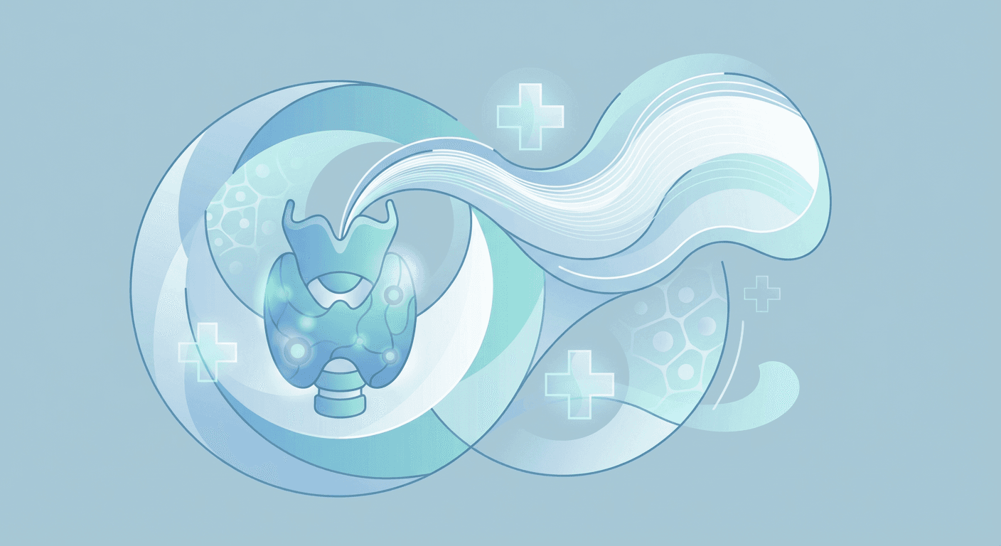 Medical illustration for 甲状腺がんで咳は起こる?原因と対処法を専門医が解説 - Persly Health Information