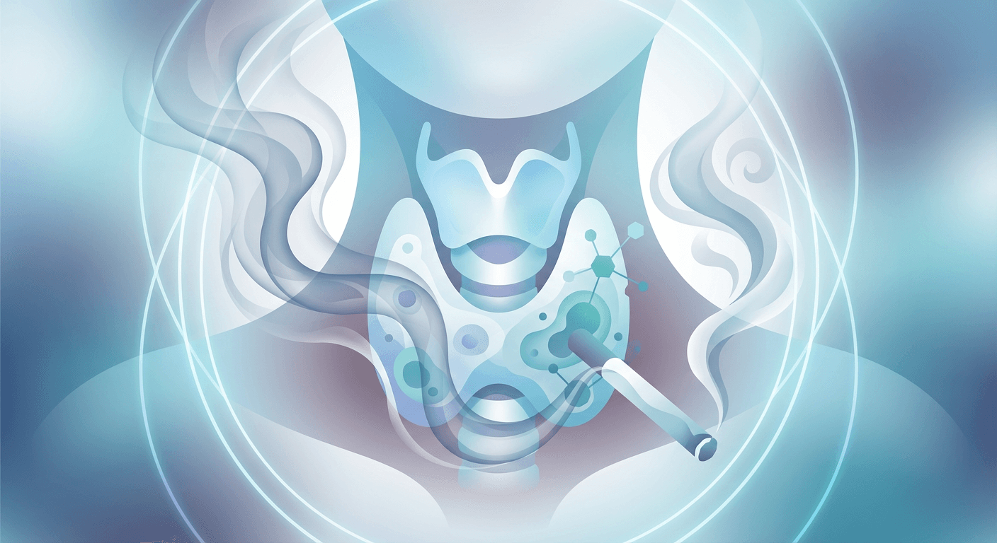 Medical illustration for Smoking and Thyroid Cancer: Risks and Why Quitting Helps - Persly Health Information