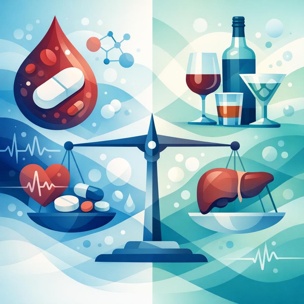 Medical illustration for Based on PubMed | How much, if any, alcohol can I safely drink while taking warfarin without increasing my bleeding risk? - Persly Health Information