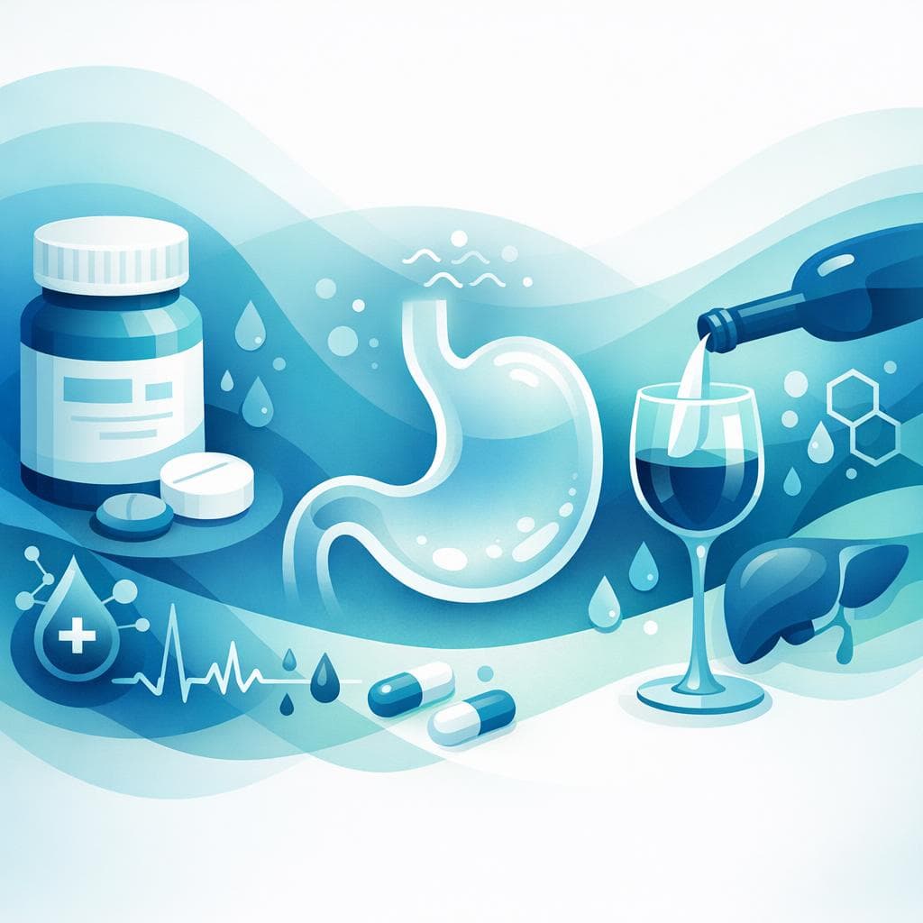 Medical illustration for Based on NIH | Is it safe to drink alcohol on an empty stomach while taking warfarin, and could it affect my INR or bleeding risk? - Persly Health Information