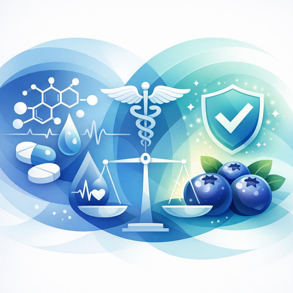 Medical illustration for Based on NIH | Is it safe to eat blueberries while taking warfarin, or can they interact and affect INR levels? - Persly Health Information