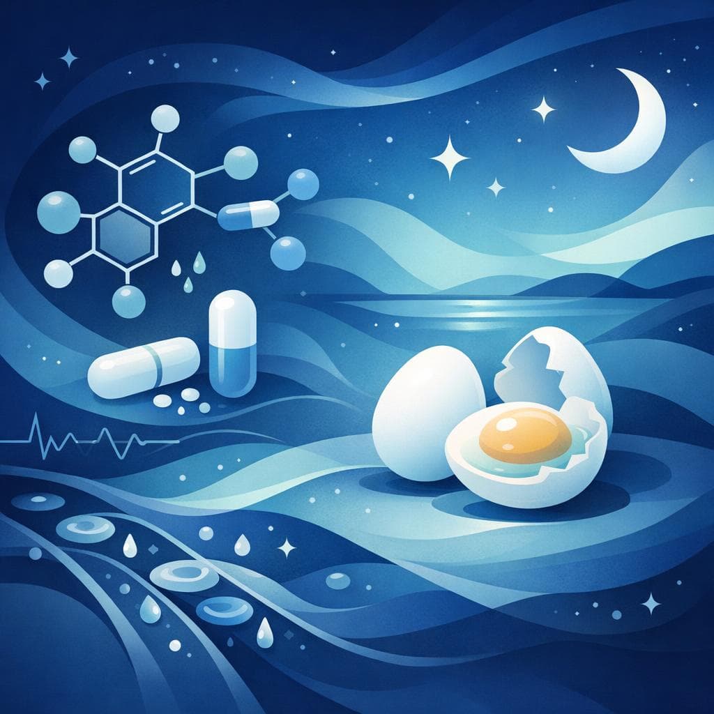 Medical illustration for Basado en NIH de EE.UU. | ¿Es seguro comer huevos por la noche si estoy tomando Warfarin? - Persly Health Information